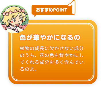 おすすめpoint1 色が鮮やかになるの