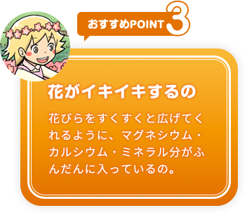 おすすめpoint3 花がイキイキするの